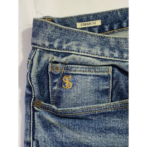 Todd Snyder Slim Fit Stretch Straight Leg Jeans Men’s 36 x 32 Light Wash Blue - Picture 10 of 10